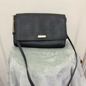 Kate Spade Black Crossbody with Gold Accents